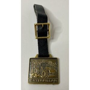 Caterpillar CAT Log Skidder Advertising Watch Fob with Leather Strap